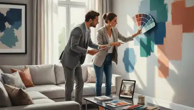 Los Angeles, CA color consultation for homes with paint swatches and expert design guidance