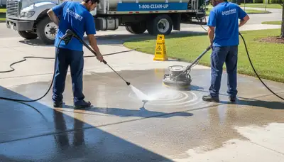 Concrete pressure cleaning in Los Angeles, CA for driveways, patios, and walkways
