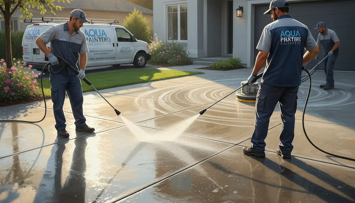 Concrete pressure cleaning in Los Angeles, CA for driveways, patios, and walkways