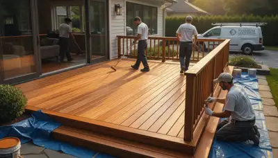 Los Angeles deck painting service for durable outdoor wood finishes and sun protection