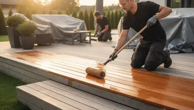 Deck sealing service in Los Angeles, CA protecting wood decks from UV and moisture