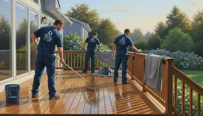 Deck sealing service in Los Angeles, CA protecting wood decks from UV and moisture