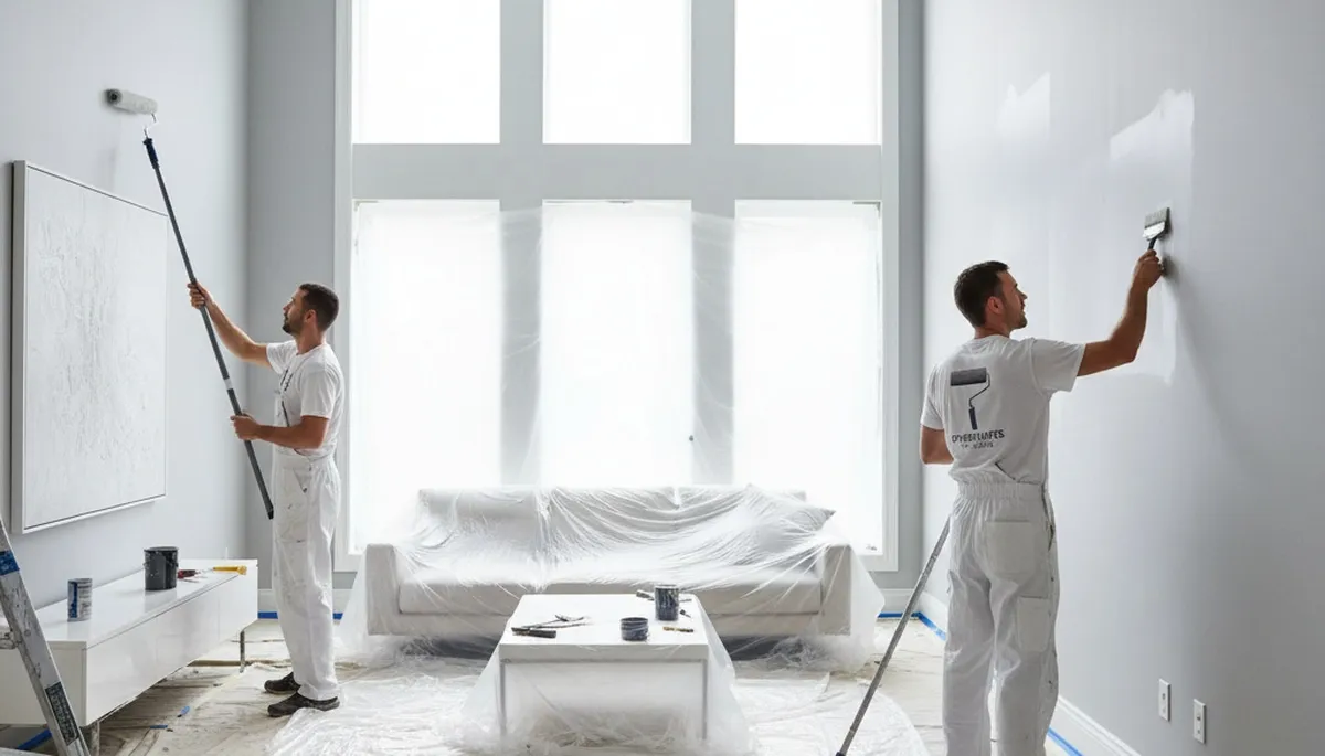 Interior house painting in Los Angeles, CA by professional painters for a clean, durable finish