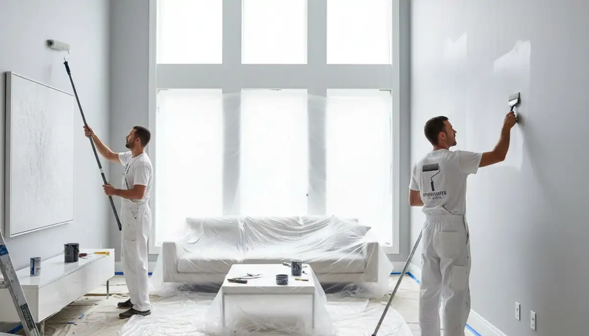 Interior house painting in Los Angeles, CA by professional painters for a clean, durable finish