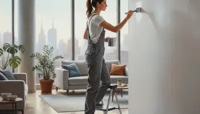Paint touch-up service in Los Angeles, CA for faded stucco and exterior paint repair