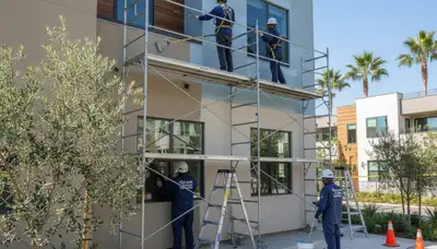 Painting crew in Los Angeles, CA providing professional interior and exterior painting services